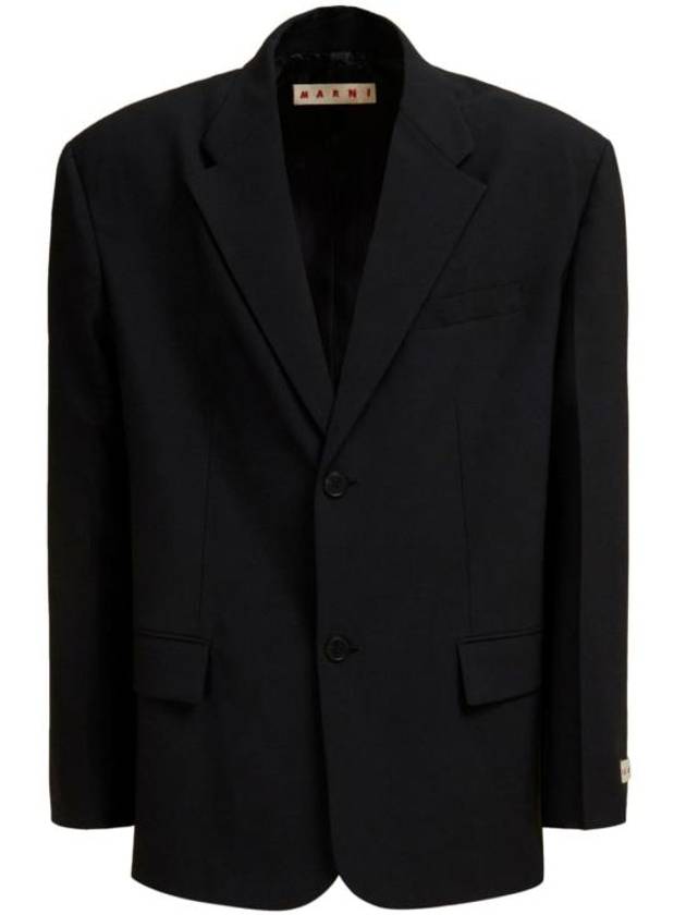 2 Button Single Regular Fit Jacket Black - MARNI - BALAAN 2