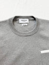 Milano Stitch 4-Bar Boxy Crew Neck Pullover Knit Top Grey - THOM BROWNE - BALAAN 3