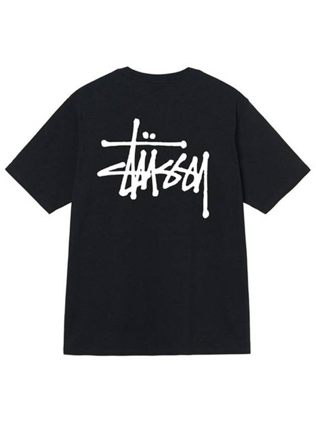 Basic Short Sleeve T-Shirt  Black - STUSSY - BALAAN 3