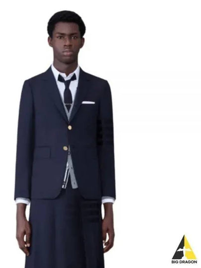 Plain Weave Suiting 4 Bar Classic Sport Jacket Dark Blue - THOM BROWNE - BALAAN 2