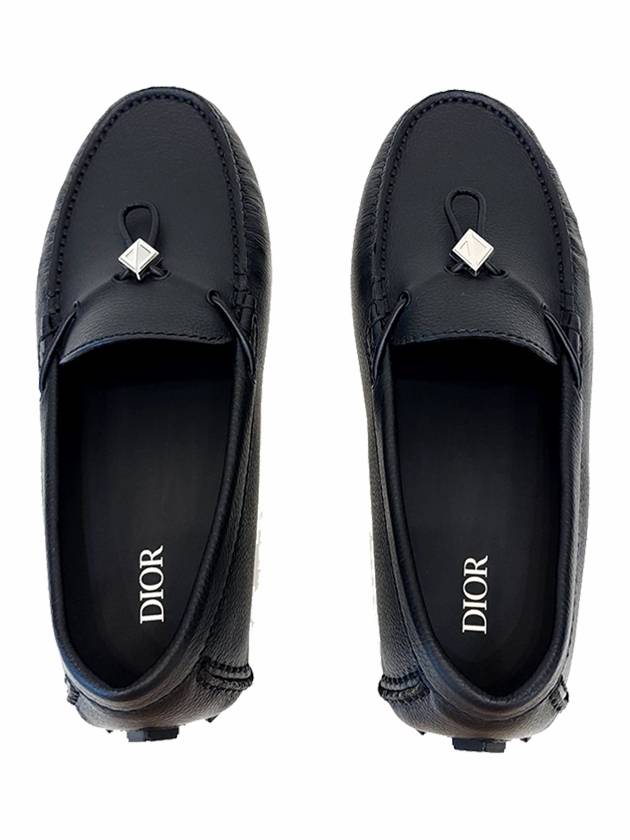 CD Diamond Grained Calfskin Loafers Black - DIOR - BALAAN 6