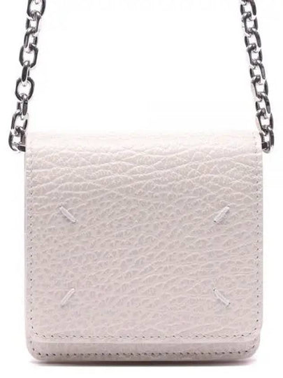 Embroidery Logo Chain Cald Wallet Light Grey - MAISON MARGIELA - BALAAN 2