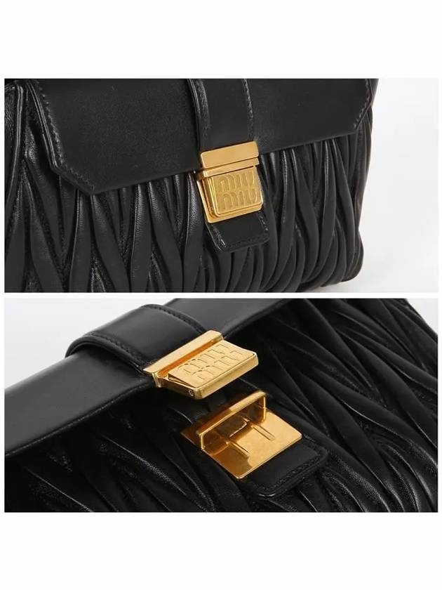 Matelasse Nappa Shoulder Bag Black - MIU MIU - BALAAN 5