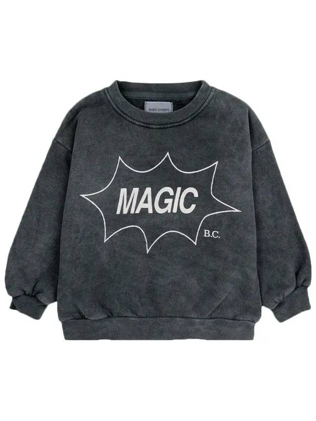 Kids Magic Logo Sweatshirt Gray B224AC048 001 - BOBO CHOSES - BALAAN 1