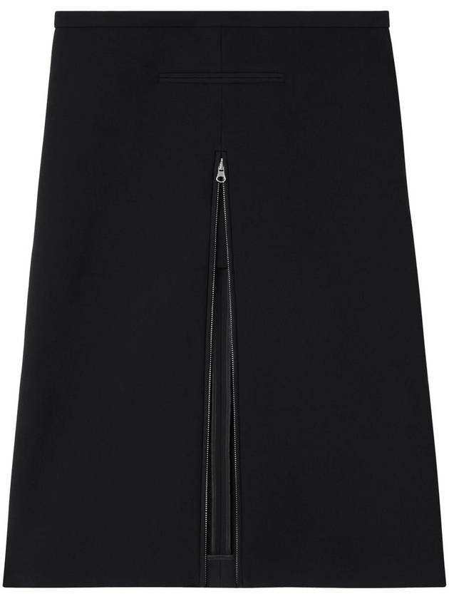 Courrèges Heritage Tailored Crepe-Texture Midi Skirt - COURREGES - BALAAN 1