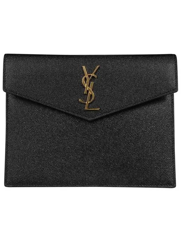 Envelope Uptown Baby Clutch Bag Black - SAINT LAURENT - BALAAN 3