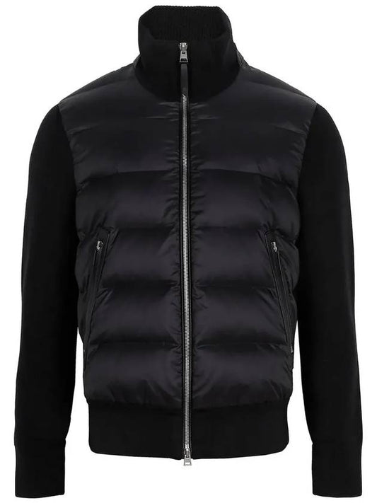 black padded zip up jacket KZY001 YMW039F24 LB999 - TOM FORD - BALAAN 1