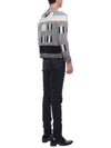 House Intarsia Wool Knit Top Light Grey - THOM BROWNE - BALAAN 7