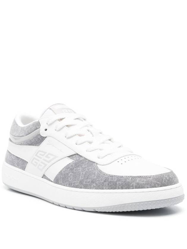 G Move Panel Leather Low Top Sneakers Grey - GIVENCHY - BALAAN 3