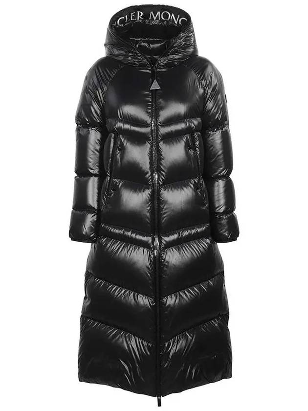 Chanon Quilted Long Hooded Nylon Padding Black - MONCLER - BALAAN 2