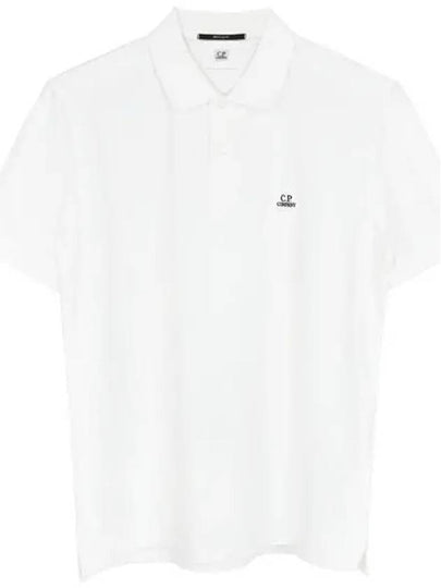 Stretch Piquet Regular Polo Shirt White - CP COMPANY - BALAAN 2