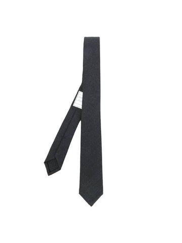 Super 120S Twill Tie Black - THOM BROWNE - BALAAN 1