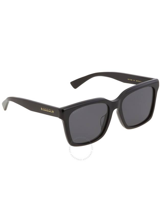 Eyewear Logo Temple Square Sunglasses Black - GUCCI - BALAAN 3