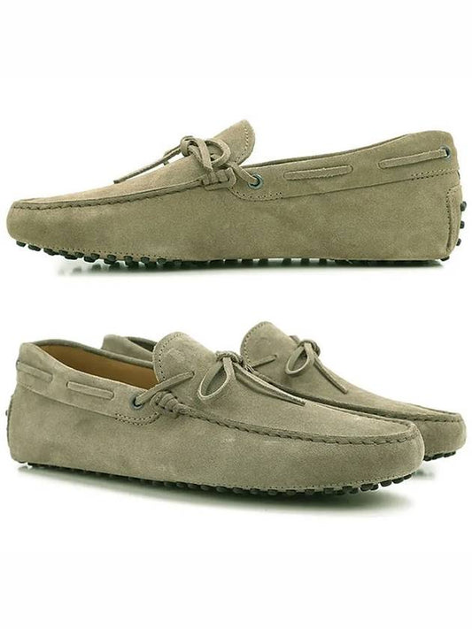 Men's Gommino Suede Driving Shoes Beige - TOD'S - BALAAN 2