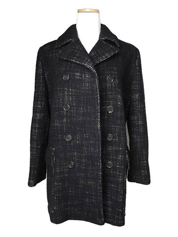 Black tweed half coat 44 55 - BURBERRY - BALAAN 1