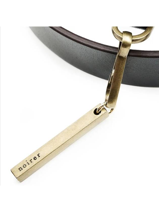 Leather Key Ring Belt Brown - NOIRER - BALAAN 5