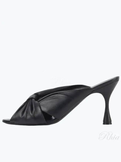 Drapy Leather Mule Heel Black - BALENCIAGA - BALAAN 2