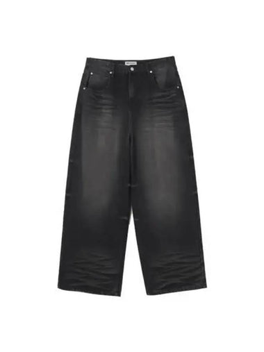 Milo Archive Diagonal Fade Denim Pants Black - MILLO ARCHIVE - BALAAN 1