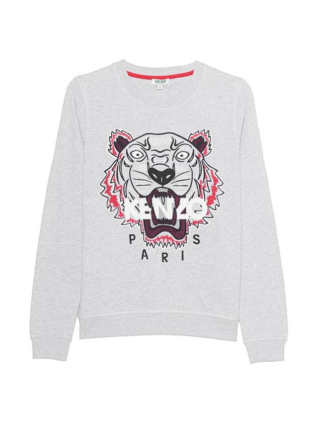 Embroidered Tiger Sweatshirt Grey - KENZO - BALAAN 1