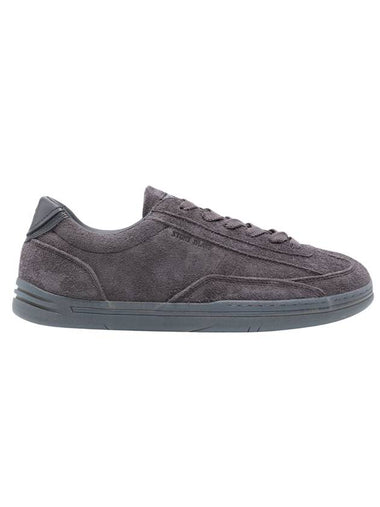 Logo Suede Low Top Sneakers Grey - STONE ISLAND - BALAAN 1