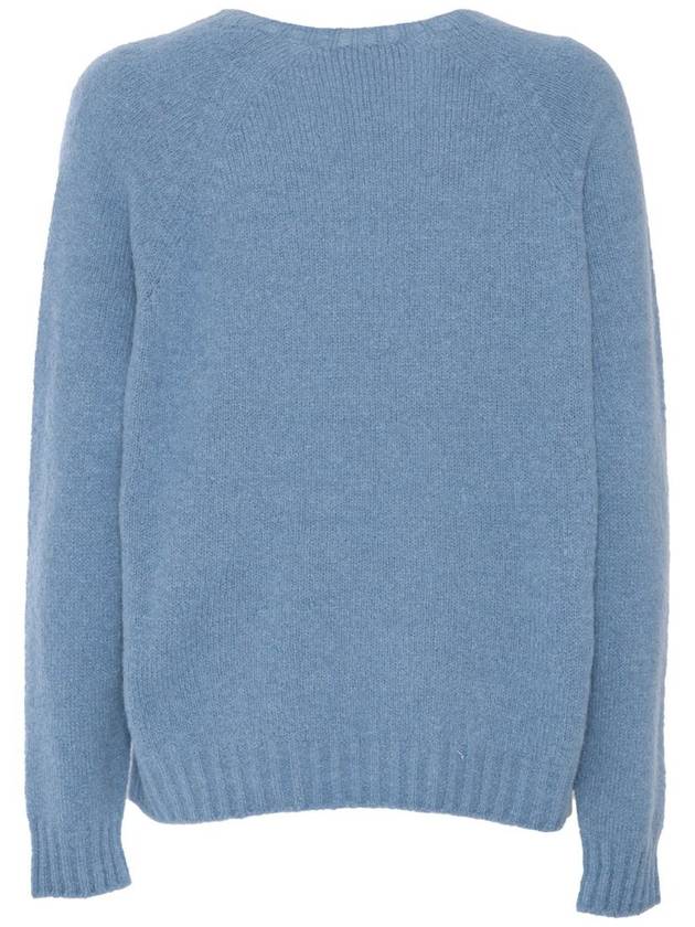 Giacchi Alpaca Cotton Knit Top Blue - WEEKEND MAX MARA - BALAAN 3