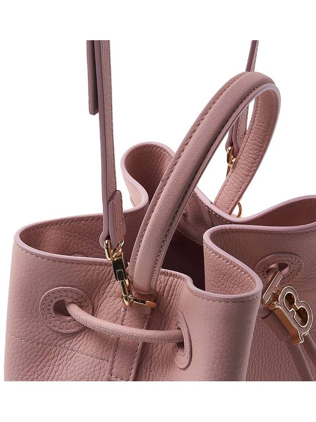 Grainy Leather Small TB Bucket Bag Pink - BURBERRY - BALAAN 10