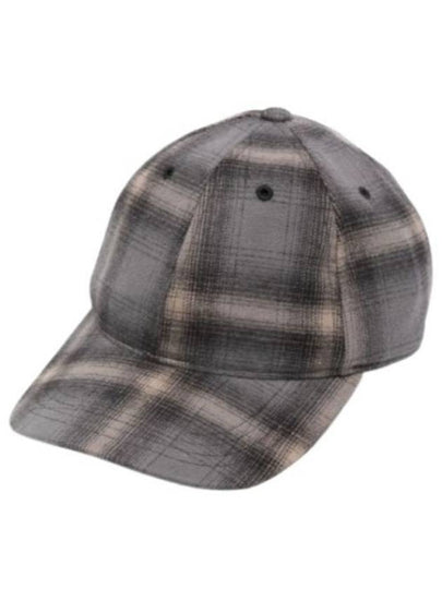 Oyster Check Hairy Flannel Ball Cap Grey - OUR LEGACY - BALAAN 2