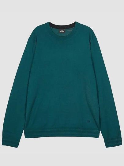 Small Logo Merino Wool Knit Top Green - PAUL SMITH - BALAAN 2