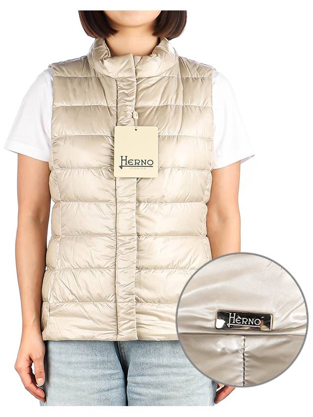 Giulia Slim Fit Down Padded Vest Chantilly - HERNO - BALAAN 2