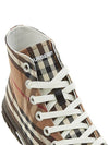 Vintage Check Stripe Logo High Top Sneakers Brown - BURBERRY - BALAAN 9