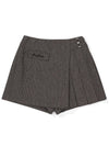 Check Wrap Skirt Shorts BROWN WOMAN - MALBON GOLF - BALAAN 1