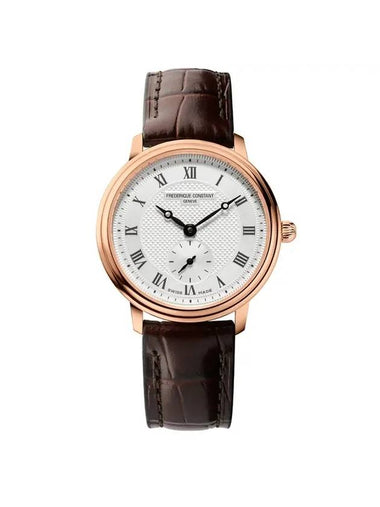 Women’s Classics Slimline Small Seconds Watch Pink Brown - FREDERIQUE CONSTANT - BALAAN 1