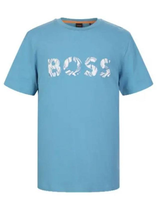 Boss Mix Logo Print Short Sleeve T Shirt - HUGO BOSS - BALAAN 1