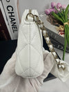 Half Moon Mini Chain Bag Pouch White Gold AP4000 - CHANEL - BALAAN 8