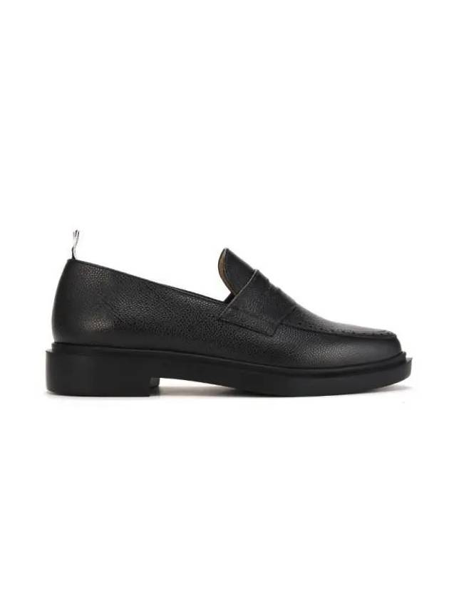 Pebble Grain Rubber Sole Penny Loafer Black - THOM BROWNE - BALAAN 3