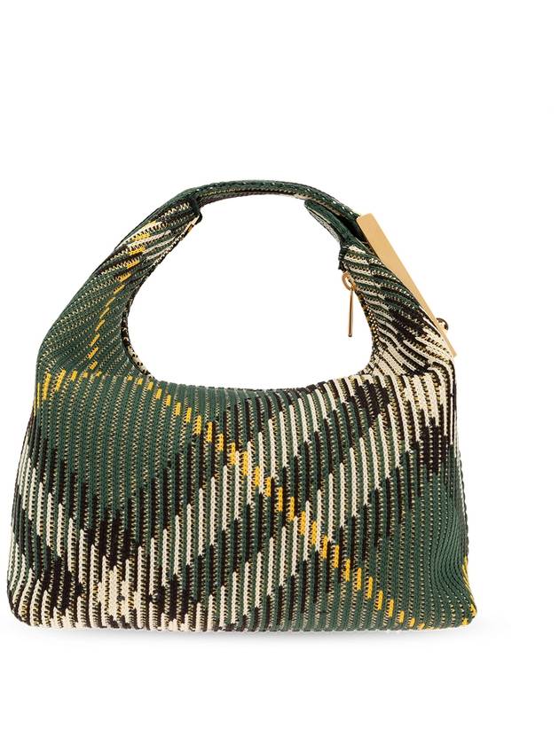 Peg Medium Check Pattern Duffel Bag Green - BURBERRY - BALAAN 4