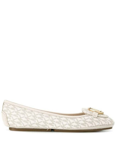 Lillie Logo Moccasin Flat Shoes Shoes Vanilla - MICHAEL KORS - BALAAN 1