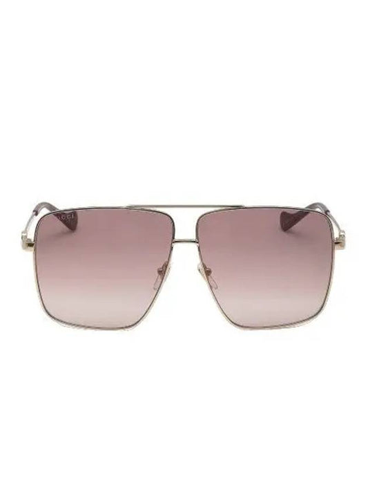square frame sunglasses gold glasses - GUCCI - BALAAN 1