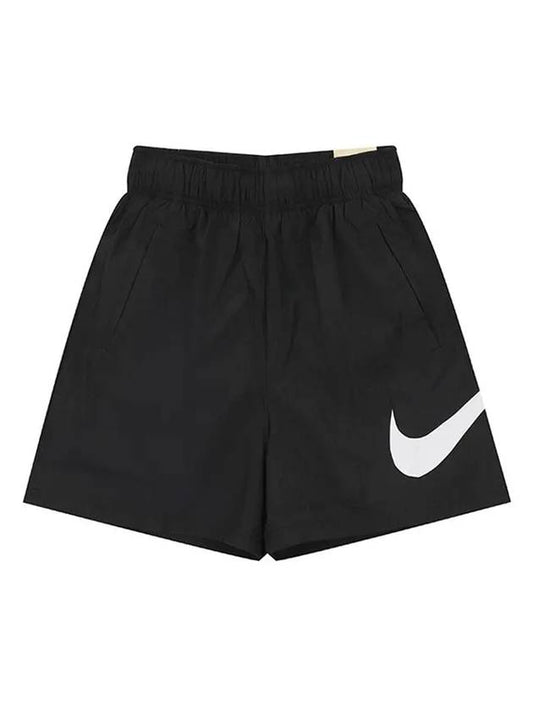 Sportswear Essentials High Rise Woven Shorts Black - NIKE - BALAAN 1