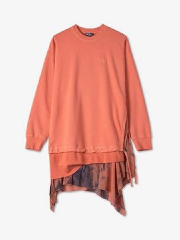 D Lolly Layered Sweatshirt Orange - DIESEL - BALAAN 2