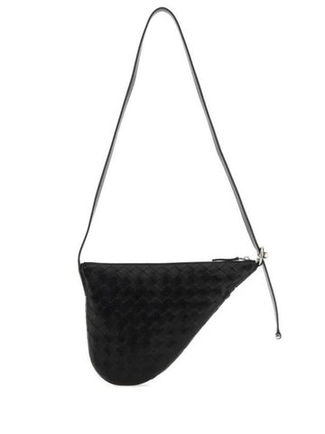 Intrecciato Small Bergul Cross Bag Black - BOTTEGA VENETA - BALAAN 1