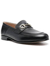 24SS Ottone silver-plated double Gancini loafer black 0758468 - SALVATORE FERRAGAMO - BALAAN 4