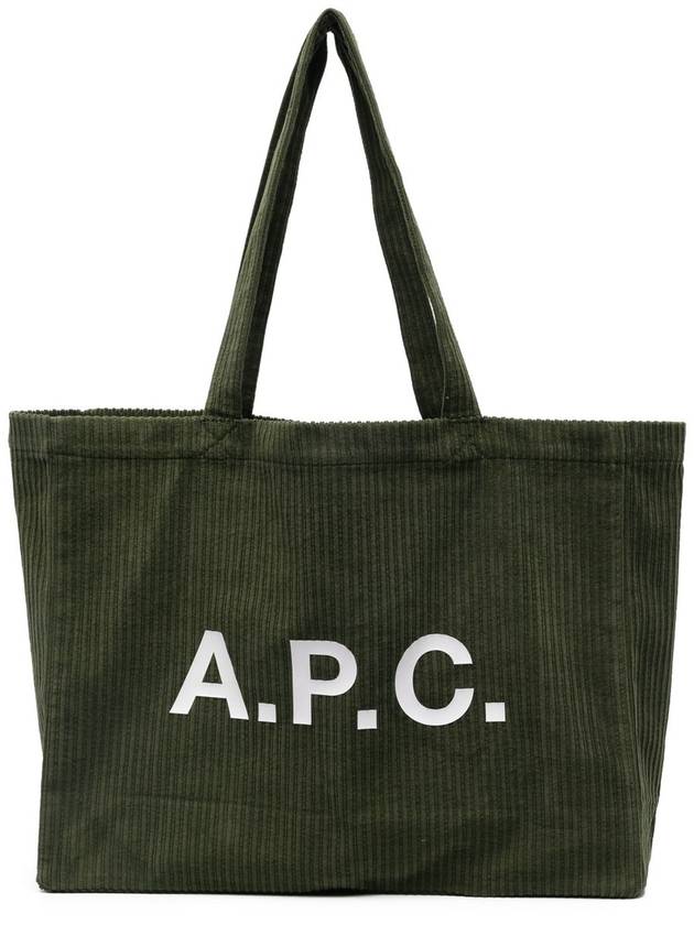 Eco Bag Diane Corduroy Tote Green - A.P.C. - BALAAN 2