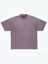 Logo Print Short Sleeve T-Shirt Purple - BALENCIAGA - BALAAN 2