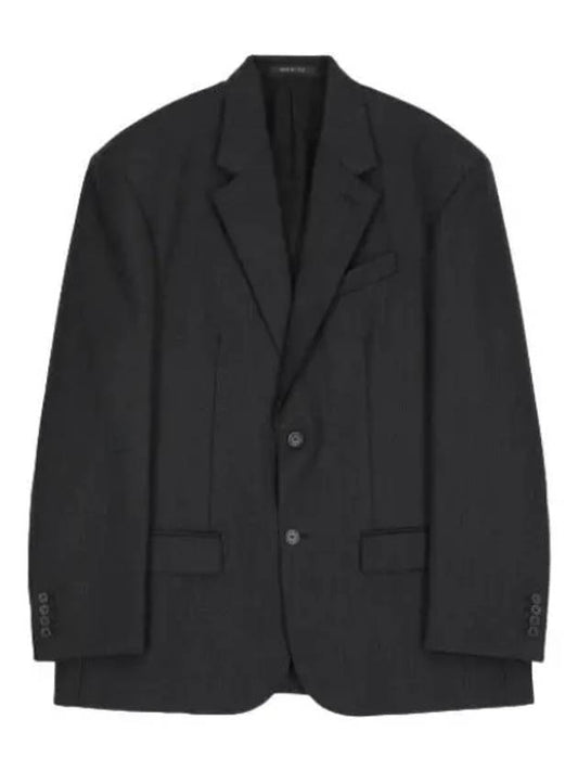 Pinstripe Jacket Black Suit Blazer - BALENCIAGA - BALAAN 1