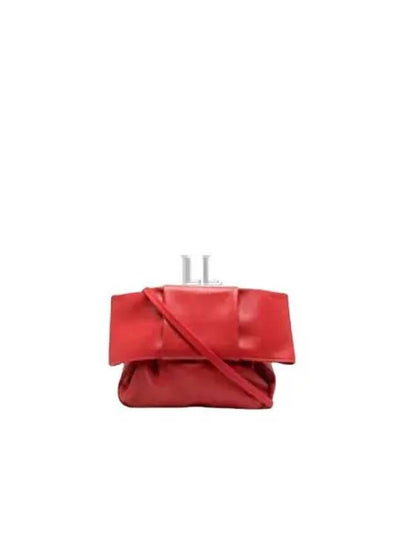 Bow Small Leather Pouch Bag Red - JIL SANDER - BALAAN 2