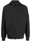 Soft Shell R Technology Nylon Hood Jacket Black - STONE ISLAND - BALAAN 1