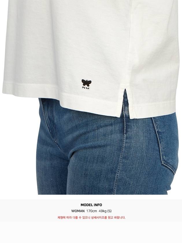 Leida Cotton Long Sleeve T-Shirt White - MAX MARA - BALAAN 9