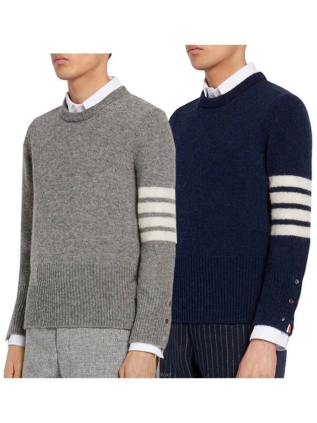 4 Bar Logo Wool Knit Top Grey - THOM BROWNE - BALAAN 2