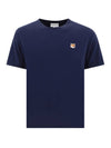 Fox Head Patch Classic Short Sleeve T-Shirt Ink Blue - MAISON KITSUNE - BALAAN 2